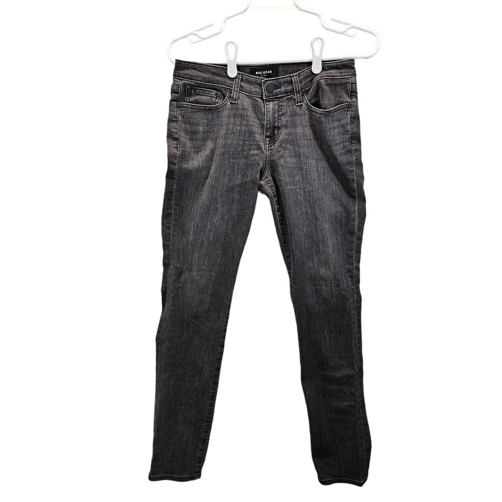Big Star Women's Size 27R Remy Low Rise Fit Skinny Ankle Stretch Jeans Charcoal